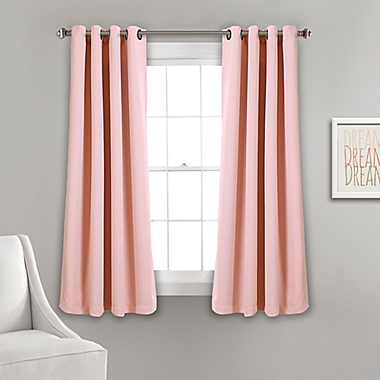 Insulated 63-Inch Grommet Room Darkening Window Curtain Panels in Pink (Set of 2). View a larger version of this product image.