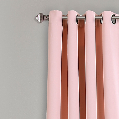 Insulated 63-Inch Grommet Room Darkening Window Curtain Panels in Pink (Set of 2). View a larger version of this product image.