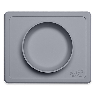 ezpz&trade; Mini Bowl Placemat in Grey. View a larger version of this product image.