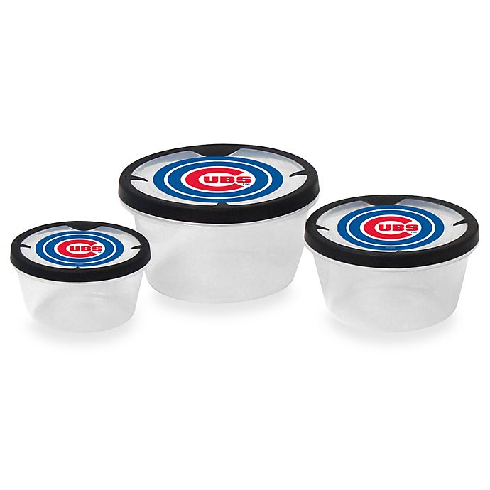 MLB Chicago Cubs Nesting Food Storage Containers (Set of 3) | Bed Bath & Beyond