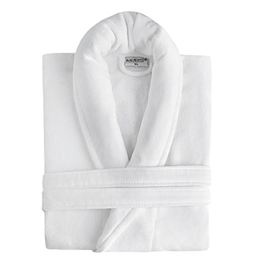 Classic Turkish Towels&reg; Grand Velour Bathrobe in White. View a larger version of this product image.