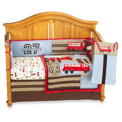 fire truck crib bedding