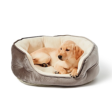 PAWSLIFE&reg; Memory Foam Pet Bed in Grey. View a larger version of this product image.