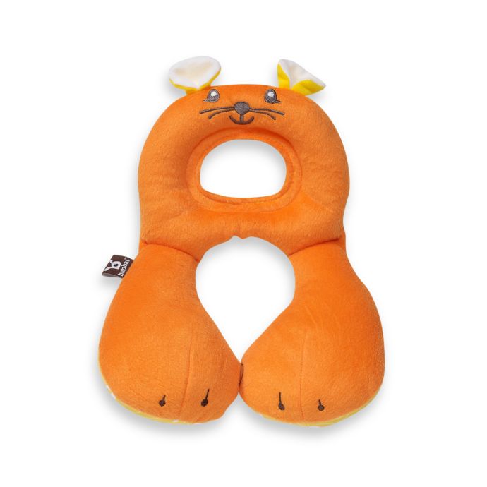 Benbat Travel Friends Toddler Head Support In Orange Mouse