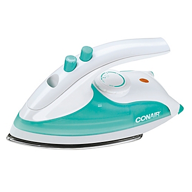 Conair&reg; Mini Travel Iron in White/Teal. View a larger version of this product image.