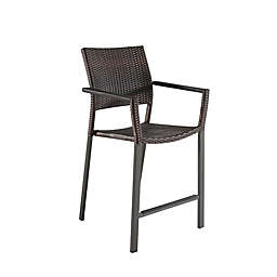 All-Weather Wicker Square Stacking Balcony Chairs (Set of 2)