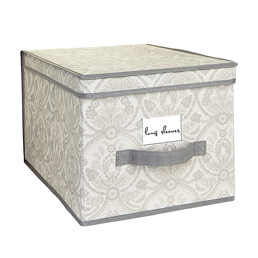 Alternate image 1 for Laura Ashley® Almeida Large Storage Box in Grey