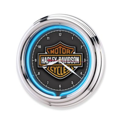 Harley-Davidson Essential Bar & Shield Neon Clock