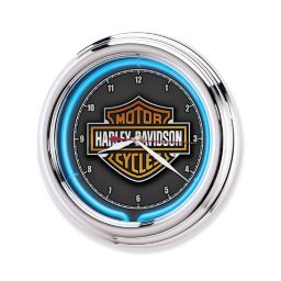 Harley-Davidson Essential Bar & Shield Neon Clock