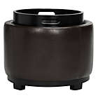Alternate image 1 for Safavieh Hudson Leather Chelsea Round Tray Ottoman in Brown