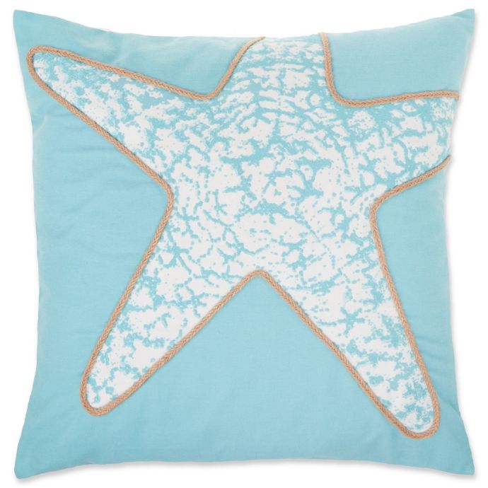 Starfish Square Throw Pillow Cover In Spa Bed Bath Beyond