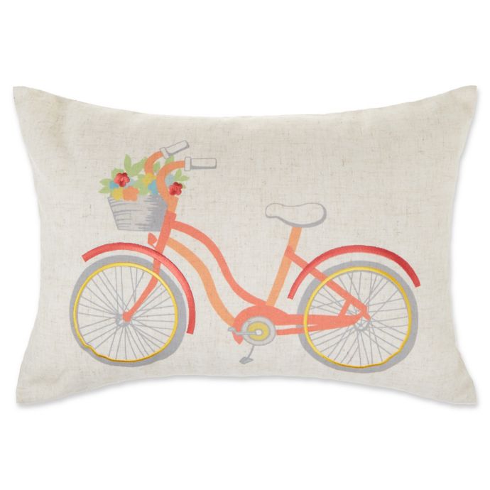 Make Your Own Pillow Bicycle Square Throw Pillow Cover In Red