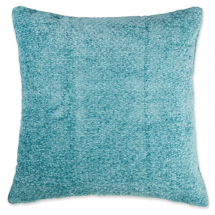 MakeYourOwnPillow Melemele Square Throw Pillow Cover in Teal Bed