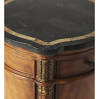 Butler Specialty Company Montero Fossil Stone Drum Accent Table. View a larger version of this product image.