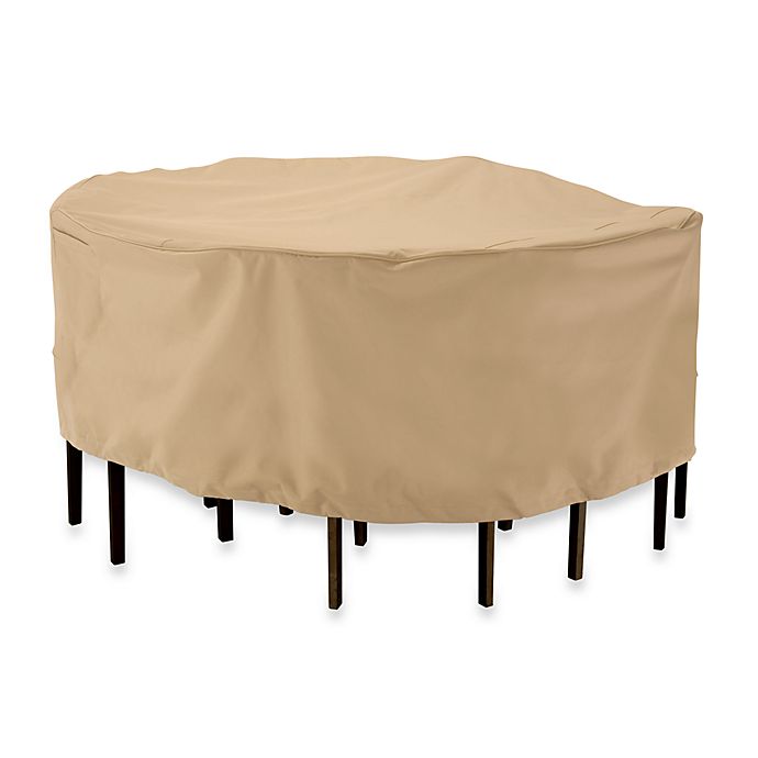 Classic Accessories Terrazzo Round, Round Patio Table Chair Cover