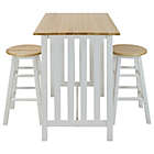 Alternate image 1 for Casual Home 3-Piece Pub Style Breakfast Cart Set in White