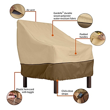 Classic Accessories&reg; Veranda Patio Chair Cover in Natural/Brown. View a larger version of this product image.