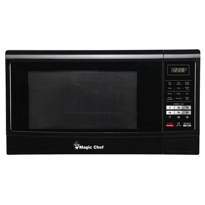 Magic Chef 1 6 Cu Ft Countertop Microwave Oven In Black Bed