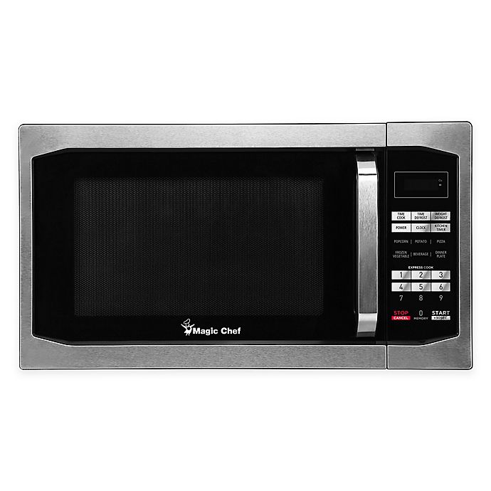 Magic Chef 1 6 Cu Ft Countertop Microwave Oven In Stainless