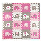 Alternate image 0 for Tadpoles&trade; by Sleeping Partners 16-Piece Elephants &amp; Hearts Play Mat in Pink/Grey