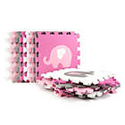 Alternate image 1 for Tadpoles&trade; by Sleeping Partners 16-Piece Elephants &amp; Hearts Play Mat in Pink/Grey