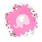 Alternate image 2 for Tadpoles&trade; by Sleeping Partners 16-Piece Elephants &amp; Hearts Play Mat in Pink/Grey