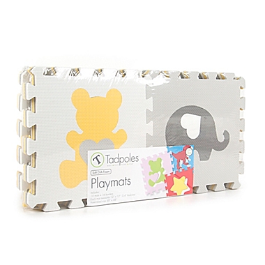 Tadpoles&trade; by Sleeping Partners 16-Piece Tedd &amp; Friends Play Mat in Yellow/Grey. View a larger version of this product image.