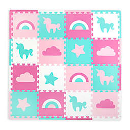 Tadpoles™ by Sleeping Partners Unicorns & Rainbows Play Mat in Turquoise/Pink
