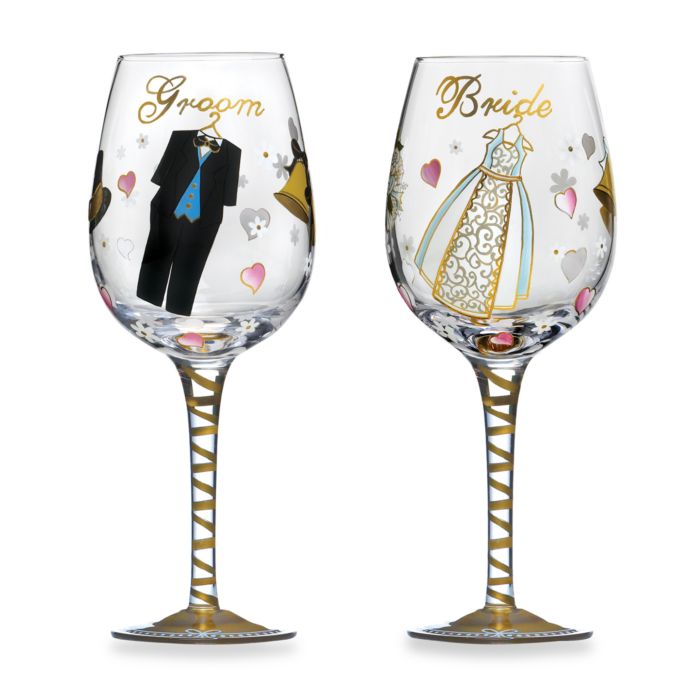 Mikasa Celebrations Bride & Groom Wine Glasses Bed Bath & Beyond