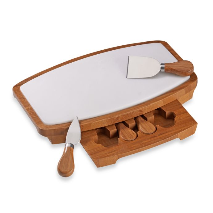 B. Smith® 5-Piece Marble Cheese Board Set | Bed Bath and Beyond Canada