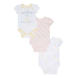 Sterling Baby 3-Pack Pineapple Bodysuits in White/Pink