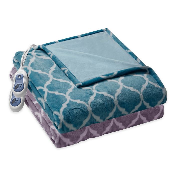 Beautyrest® Ogee Heated Oversized Throw Blanket Bed Bath and Beyond