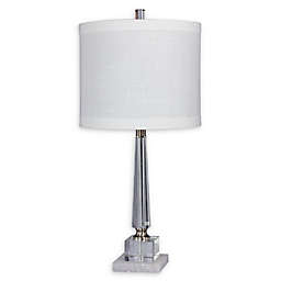 Fangio Lighting Tapered Snow Marble Table Lamp in Clear