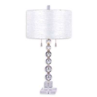 stacked crystal ball table lamp
