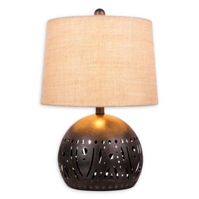 burlap table lamp