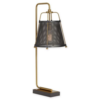 gold mid century table lamp