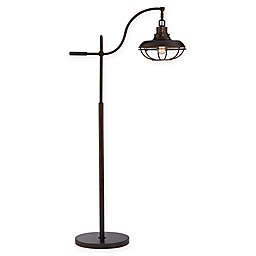 Kathy Ireland® Kie Wired Basket 1-Light Floor Lamp in Oil Rubbed Bronze