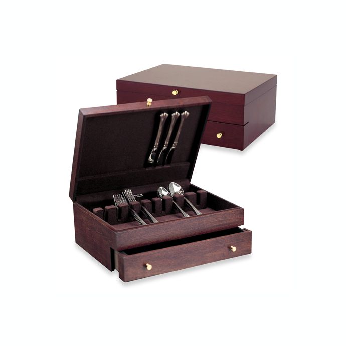 Reed Barton 1 Drawer Mahogany Flatware Chest Bed Bath Beyond