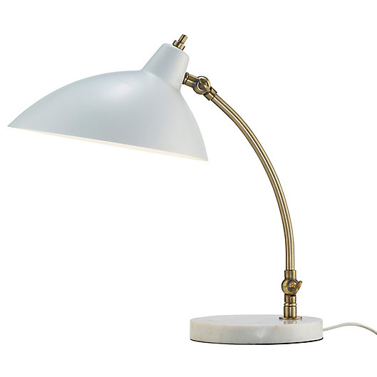 Adesso Peggy Desk Lamp In White Bed, Ottlite Lexington Floor Lamp Replacement Bulb