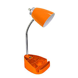 LimeLights Organizer Lamp with Stand and USB Port in Orange