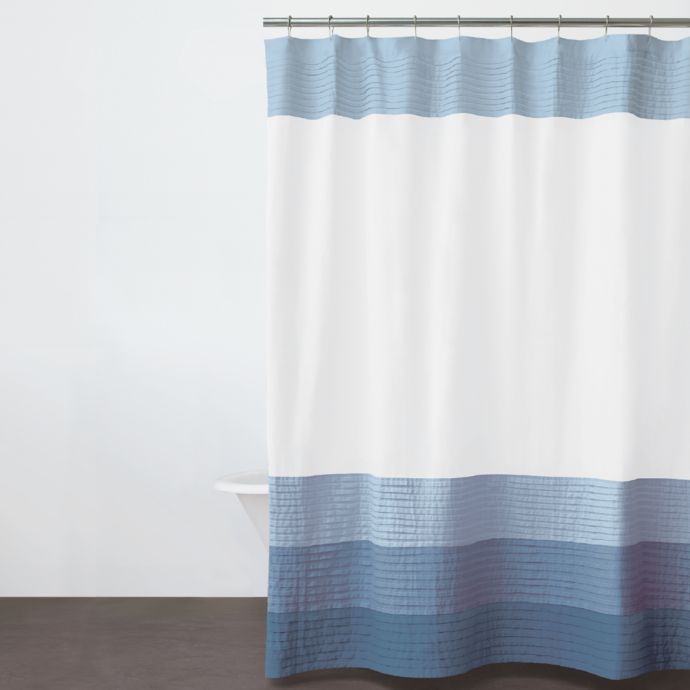 Dkny Home Color Block 72 X 72 Fabric Shower Curtain Ocean