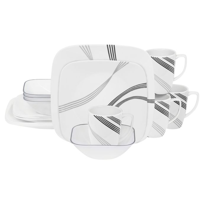 Corelle® Square™ Urban Arc 16Piece Dinnerware Set Bed Bath and