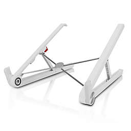Aluratek Universal Foldable Laptop & Tablet Stand in White