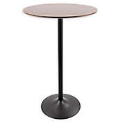 LumiSource&reg; Pebble Adjustable Bar/Counter Table in Walnut/Black
