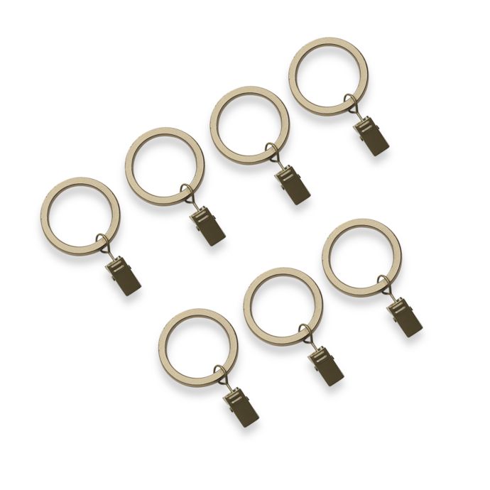 Umbra Mission Brass Drapery Clip Rings Set Of 7 Bed Bath Beyond