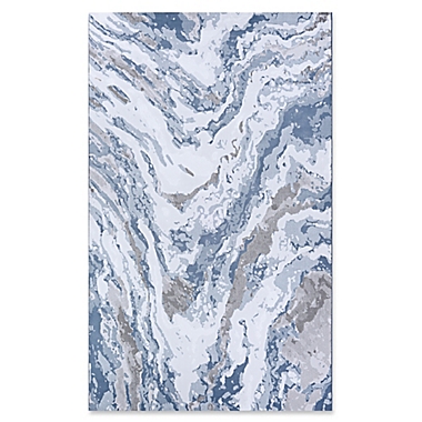 Couristan Abstract Marble 5&#39;3 x 7&#39;6 Area Rug in Grey. View a larger version of this product image.