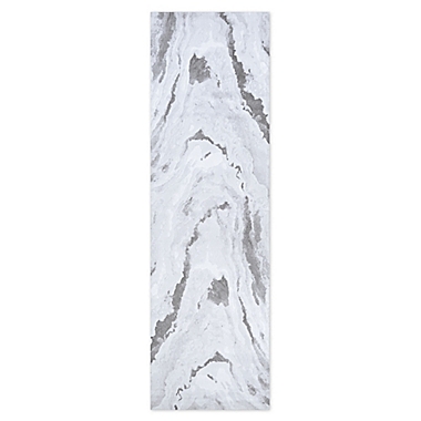 Couristan Abstract Marble 2&#39;2 x 7&#39;10 Runner in Opal. View a larger version of this product image.