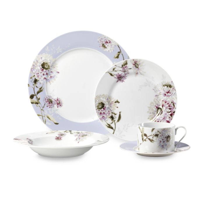 Mikasa Silk Floral Lavender 5-Piece Dinnerware Set | Bed ...