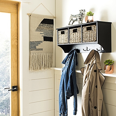 Safavieh Finley Hanging Wall Rack in Black. View a larger version of this product image.