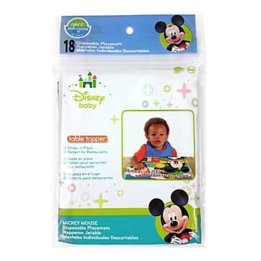 Neat Solutions&reg; 18-Count Disposable Table Toppers in Mickey Mouse. View a larger version of this product image.